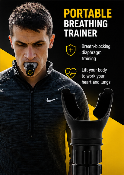 Breathing Exercise Tool for Lungs, Portable Adjustable Resistance Lung Exerciser, Lung Capacity Abdominal Breathing Trainer, Fitness Trainer Accessories for Gym Workout Use for New Year Gift #GLOBAL PICKS